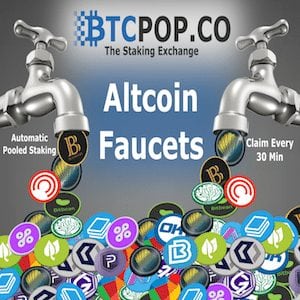 Btcpop Altcoin Faucet | Claim every 30 minutes | Automatically Staked